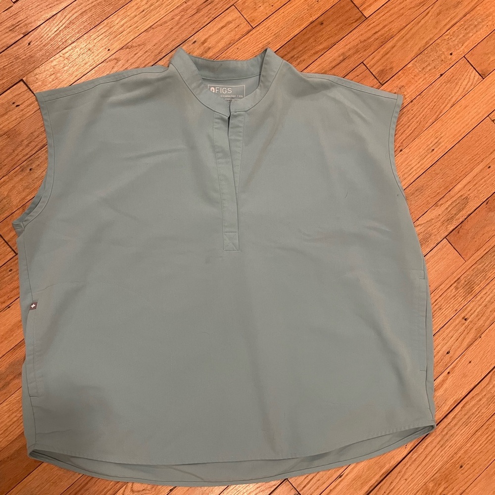 Figs Rafaela Oversized Scrub Top Seaglass